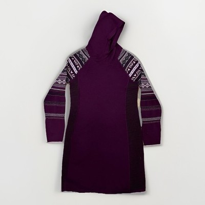 Krimson Klover Mover Maker Hoodie Sweater Dress Purple Knit - Womens Size Small