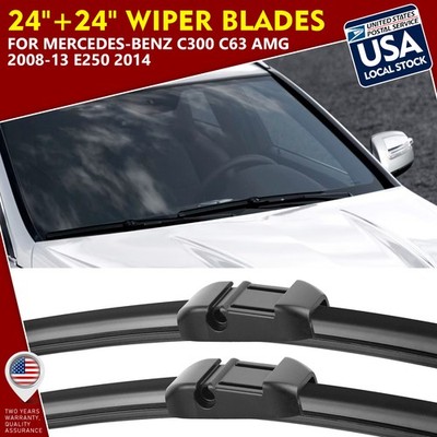 24''&24'' One Pair Windshield Wiper Blades Bracketless Side lock OEM QUALITY Set