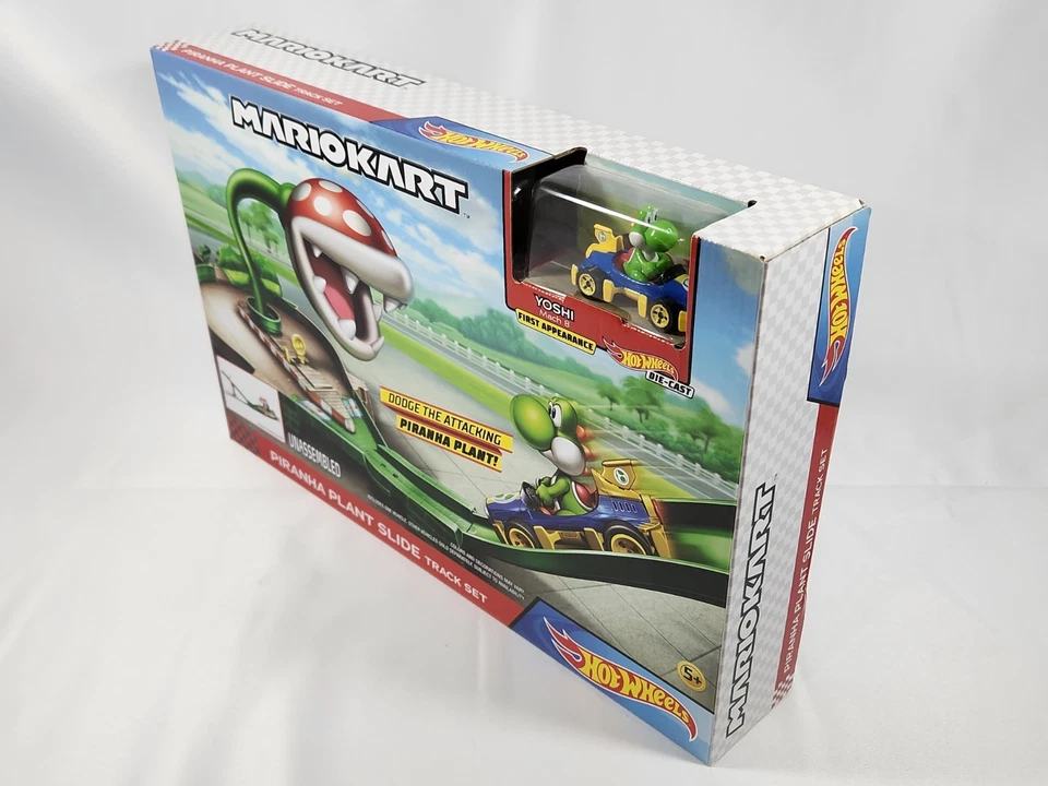 Juego Mattel Hot Wheels Nintendo Mario Kart Piranha Plant Slide 2018 Foto 3 de 4