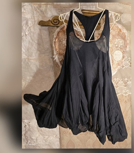An AllSaints Spitalfields Black Semi Sheer Ruffle Parachute Delia Dress UK 8 - Picture 15 of 18