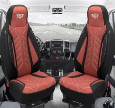 Schonbezüge Sitzbezüge für Renault Twingo 3 Bj ab 2014 in Schwarz/Rot PLKT202