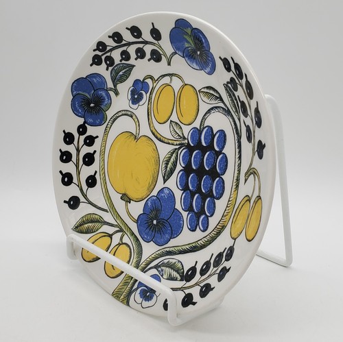 Vintage ARABIA FINLAND 1970 Paratiisi Pansies & Fruit Oval Plate - Picture 2 of 8