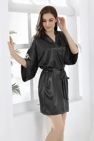 New Silk Kimono Robe Bathrobe Women Silk Bridesmaid Robes Sexy