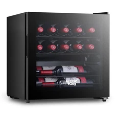 Countertop 14-Bottle Wine Cooler Beverage Cooler With Glass Door