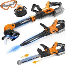 3-IN-1 Kids Garden Tools with Lights and Sounds, Weed Wacker Toy, Leaf...