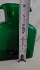 Blenko Emerald Green Glass 384P  Double Spout Carafe Water Bottle Pitcher 8”