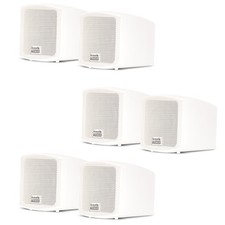 Acoustic Audio AA321W Indoor Mount Speakers 1200W White 3 Pair Pack AA321W-3Pr