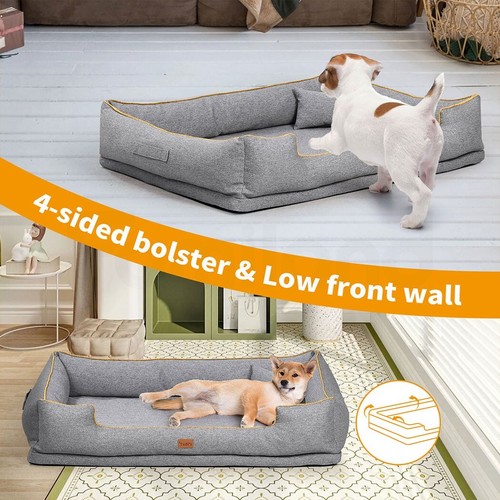 Pet Dog Calming Bed Cat Sofa Beds Removable Washable Mat Waterproof Linner Warm - Picture 318 of 462