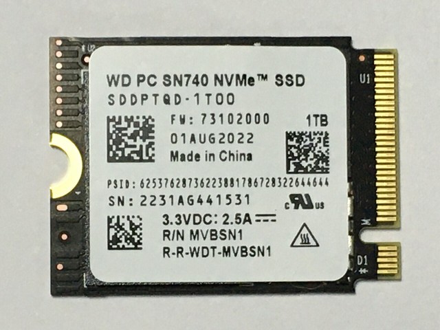 WD PC SN740 1TB M.2 2230 SSD NVMe PCIe4x4 For Steam Deck ASUS ROG Flow X Laptop WD PC SN740 1TB M.2 2230 SSD NVMe PCIe4x4 For Steam Deck ASUS ROG Flow X Laptop