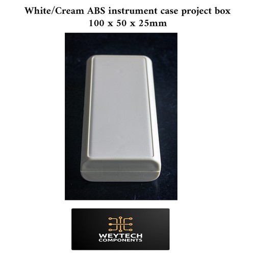 White/Cream ABS 100x50x25mm Electronics Enclosure Box Project Case Instrument - Picture 4 of 6
