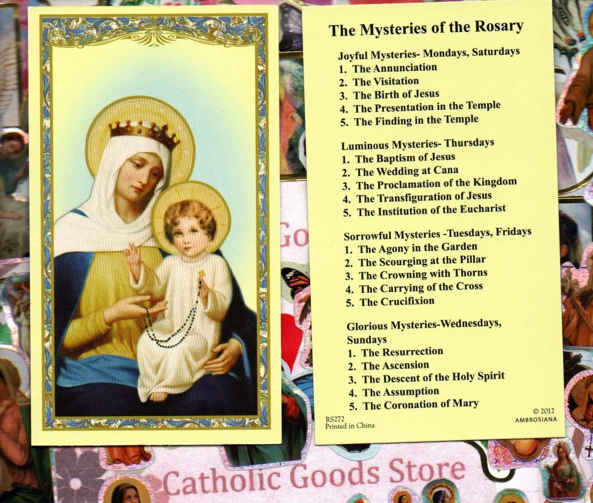 Mysteries of the 2024 holy rosary thursday