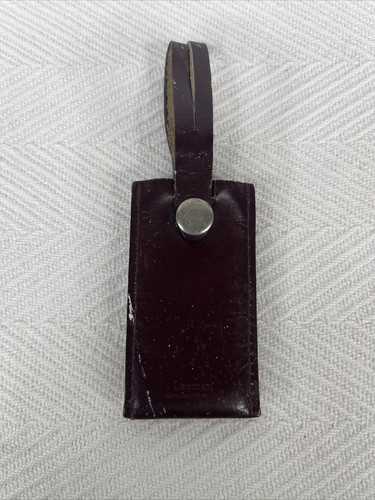 Marriott's Club Marquis Leather Luggage Bag Tag Vintage - Picture 2 of 3