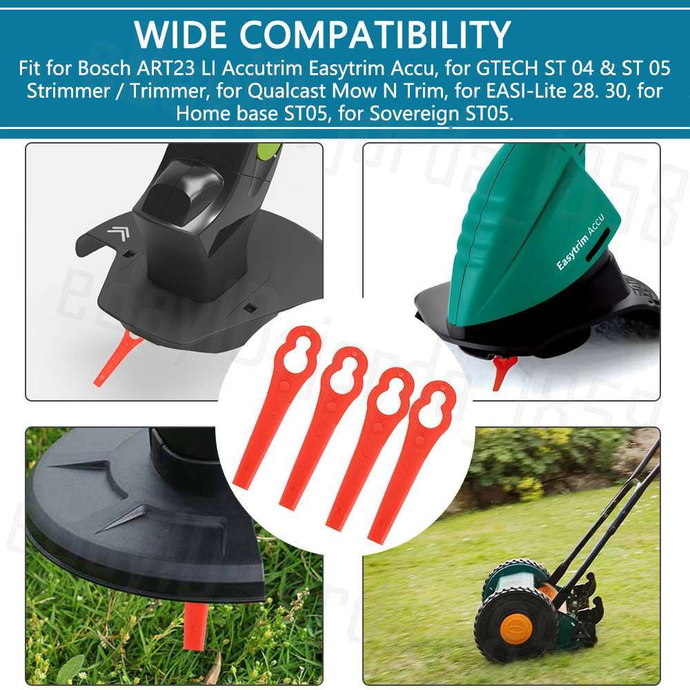 50/100Pcs Plastic Blades for Grass Trimmer Garden Weed Lawn Ozito