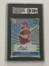 2021 Leaf Pro Set Metal Sam Bachman RC SGC 10 w/10 Auto ‘91 Design Blue Wave /30