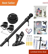 6 FT Stainless Steel Flag Pole Kit - Rust-Resistant and Easy to Assemble