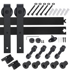 Sliding Barn Door Hardware Kit 6.6 FT Hang Style Track Rail Separate Space Home