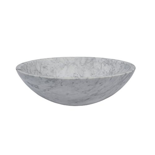 Novatto Carrera White Marble Vessel Bathroom Sink