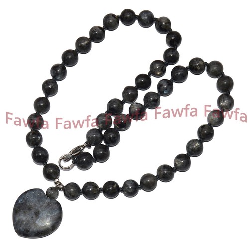 "Collares de joyería colgantes con cuentas de gemas redondas naturales de 18"" de moda de 6/8/10/12 mm" - Imagen 7 de 21