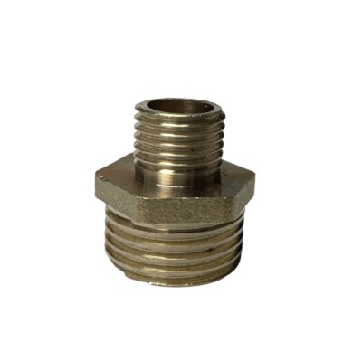 1/4  BSP Male to 1/2  BSP  Brass Nipple Hex Coupler Connector Adapter Fitting