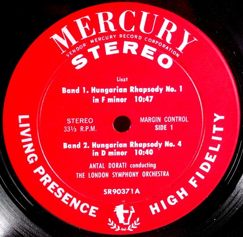 MERCURY LIVING PRESENCE Liszt DORATI Hungarian Rhapsodies SR-90371 NM- - Imagen 2 de 4