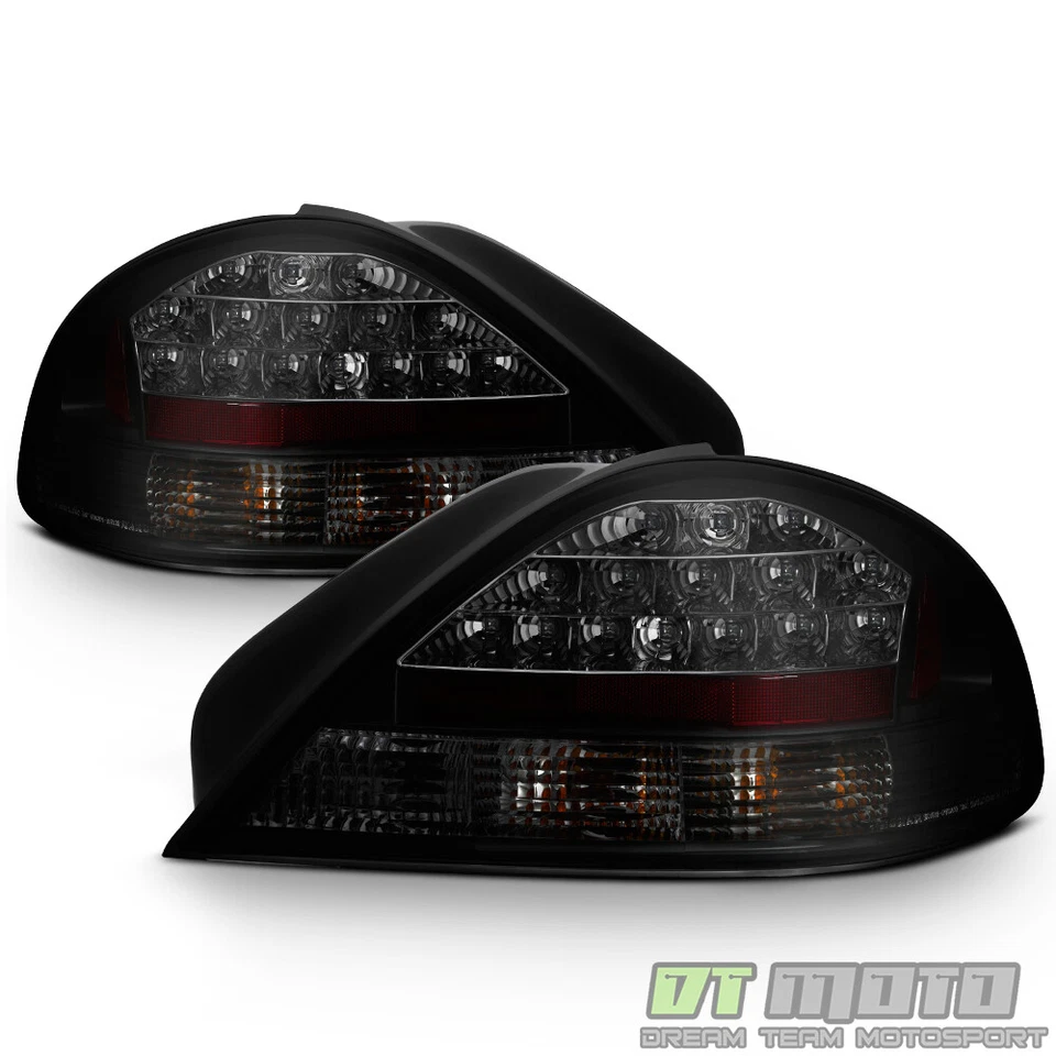 Black Smoke 1999-2005 Pontiac Grand AM Lumileds LED Tail Lights Lamps Left+Right - Image 2 of 4