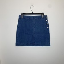 Harper Heritage Womens M Blue Denim Jean Skirt