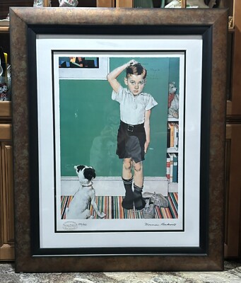 Norman Rockwell Estate Signature Stamped RARE He s Going To Be Taller Than Dad