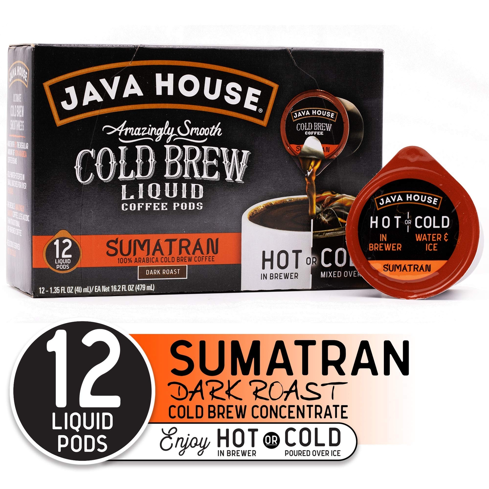 Java House Cold Brew Coffee Concentrate Single Serve Liquid Pods ...