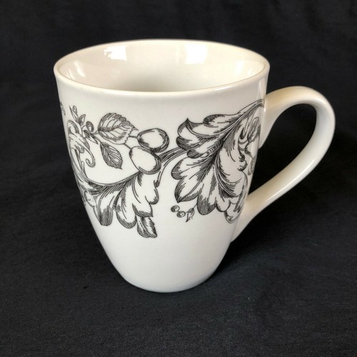 Royal Norfolk Greenbrier International, Inc. Coffee Mugs Black Toile Print 4 - Picture 2 of 7