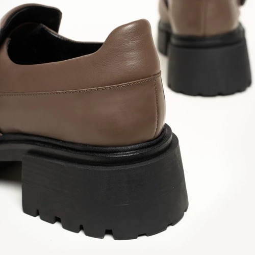 M Gemi Women Heeled Loafter Size 38 EU 7.5 US Fossil Slip On - Picture 3 of 5