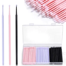300pcs Disposable Micro Applicators Brushes Eyelash Extensions Microfiber Wands 
