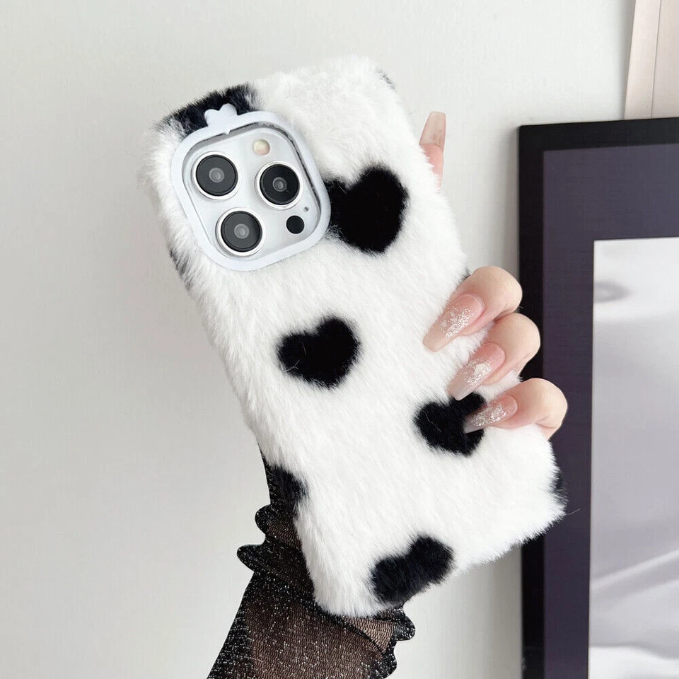 Fluffy Plush Love Phone Case For iPhone 17 16 15 14 13 12 11 Pro Max 6 7 8 SE XR - Image 4 of 4