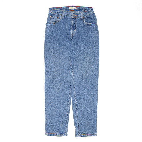 Blue Denim Regular Tapered Jeans Womens 