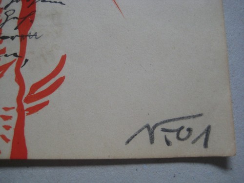 Norbert Fleischer Signiert Original Zeichnung Kunstwerk Unikat Einzelstück - Bild 2 von 8