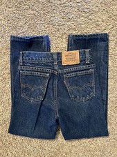 Vtg Style 318-0216 Levi Boys Youth Dark Denim Jeans W24 x L22.5 Orange Tag Sz 12