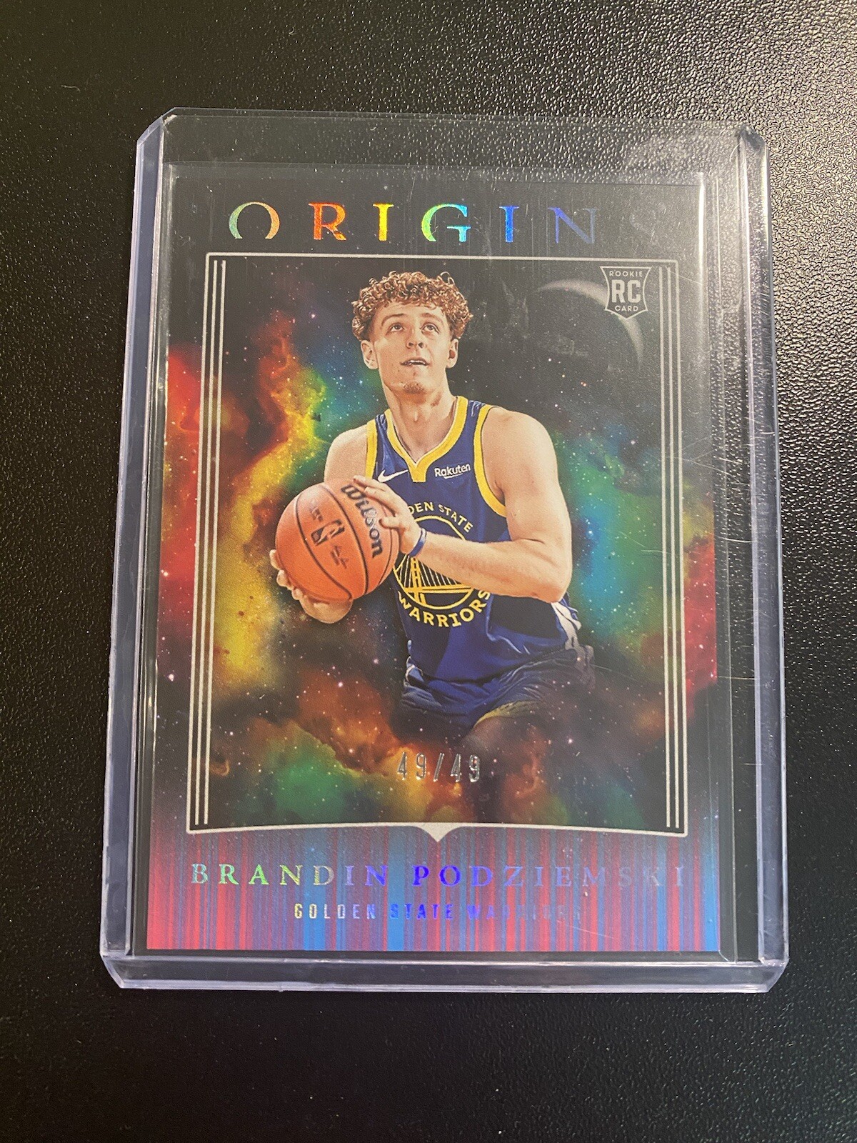 2023-24 Panini Origins Brandin Podziemski RC /49 Neon Stripes #24 Warriors