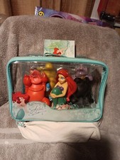 Disney Princess Ariel Little Mermaid Bath Toy Set NWT Ursula Sebastian In Case