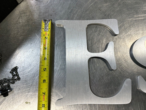 GEMINI 8" Cast Aluminum FLAT Letters for sign E-s-t-a-J-l-y-L-o-a-n nice conditi - Picture 3 of 8