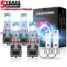 For GMC Yukon 1993-1997 6500K LED Headlight High Low + Fog Lights Bulbs Combo 6X