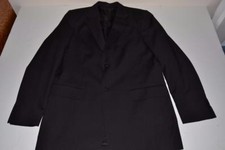 EXPRESS SUPER 100 BLACK 2 BUTTON BLAZER JACKET MENS SIZE 42L
