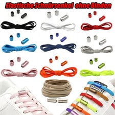 Elastische Schn&uuml;rsenkel Schuhb&auml;nder mit Schnellverschluss Flach ohne Binden