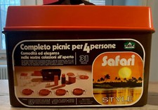 Set PIC-NIC GIO’STYLE  MARRONE E ARANCIONE ANNI ‘70 Vintage nuovo
