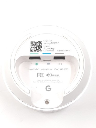 Router punktowy Google WiFi AC-1304WiFi bez zasilacza, ale ma kabel telefoniczny - Zdjęcie 4 z 7