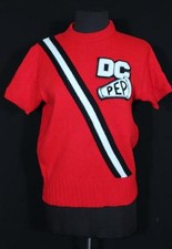 RARE VINTAGE 1970'S WOMAN'S RED ACRYLIC CHEERLEADER SWEATER SIZE MEDIUM