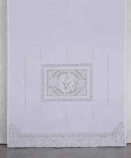 Tenda in Lino 240x310 cm Sfilato siciliano Bianco 97C Biancheria Per La Casa