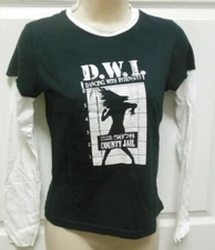  CAPEZIO LONGSLEEVE LAYERED DANCE TOP BLACK WHITE Dance with Intensity T shirt