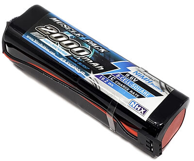 NEW NHX Muscle Pack 9.6V 2000mAh 8-Cell Nimh Square Transmitter Battery with JR