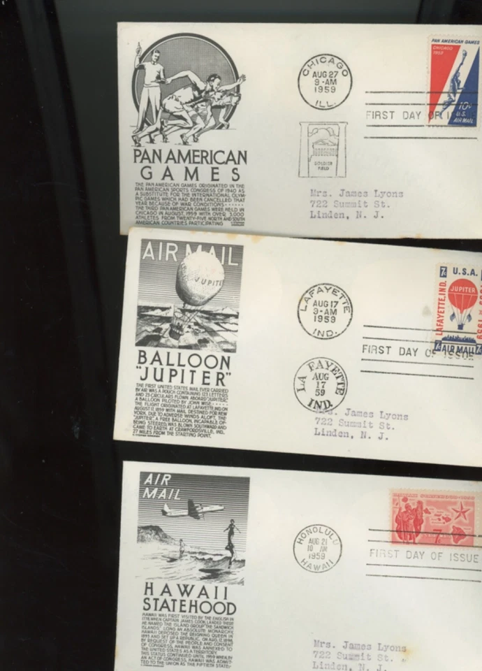 CS Anderson Cachets fdc 72  set A (ip - Image 2 of 4