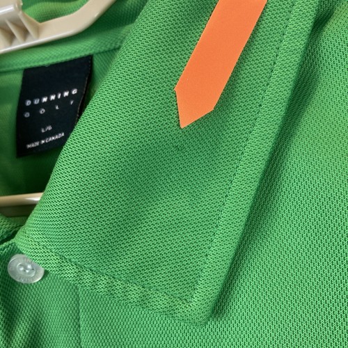 Dunning Golf Mens Large Polo Shirt Short Sleeve Green Poly Microfiber - Picture 10 of 13