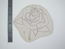 vtg 1960s 70s Tattoo Flash acetate stencil Stylized Rose signed RS6
